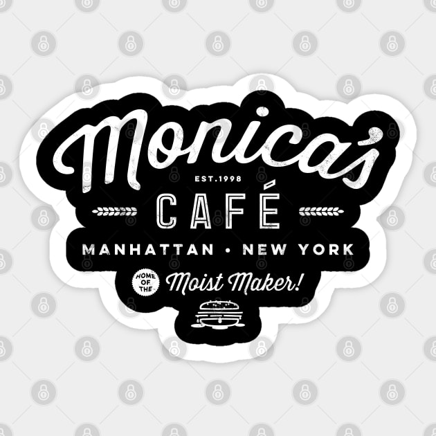 Monica's Cafe - Home of The Moist Maker Thanksgiving Sandwich! Sticker by thedesigngarden